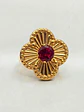 Anillo Flor Satín de Rubí Oro 18k - Miniatura 4