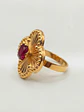 Anillo Flor Satín de Rubí Oro 18k - Miniatura 5