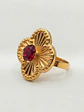 Anillo Flor Satín de Rubí Oro 18k - Miniatura 7