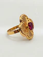 Anillo Flor Satín de Rubí Oro 18k - Miniatura 3