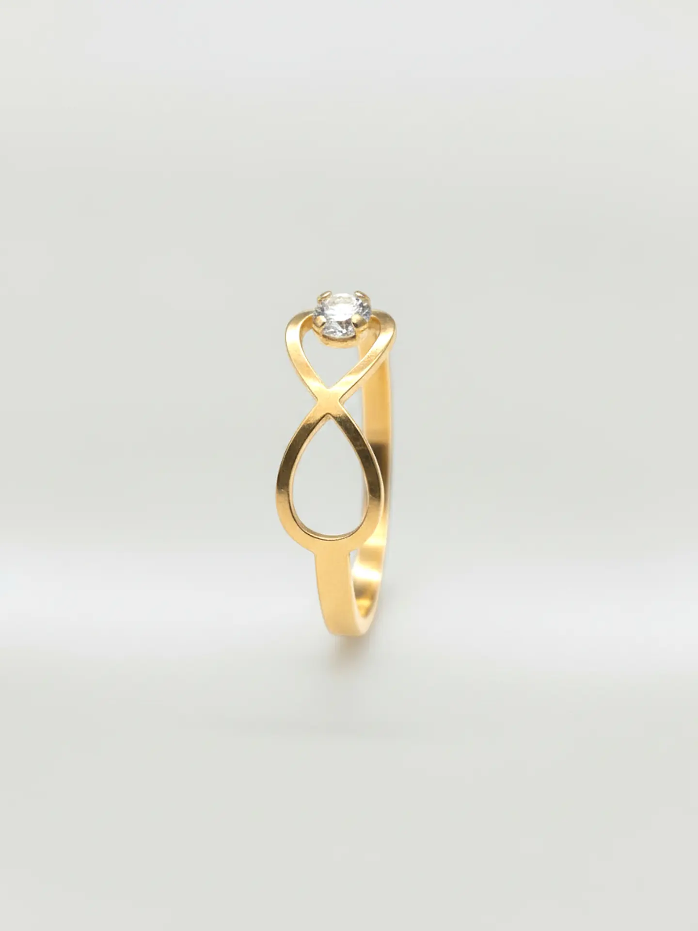 Anillo Infinito Destello de Circón Oro 18k 2