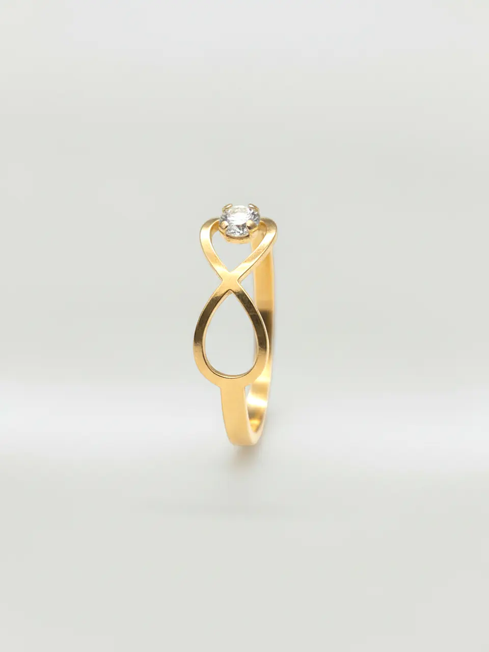 Anillo Infinito Destello de Circón Oro 18k 2