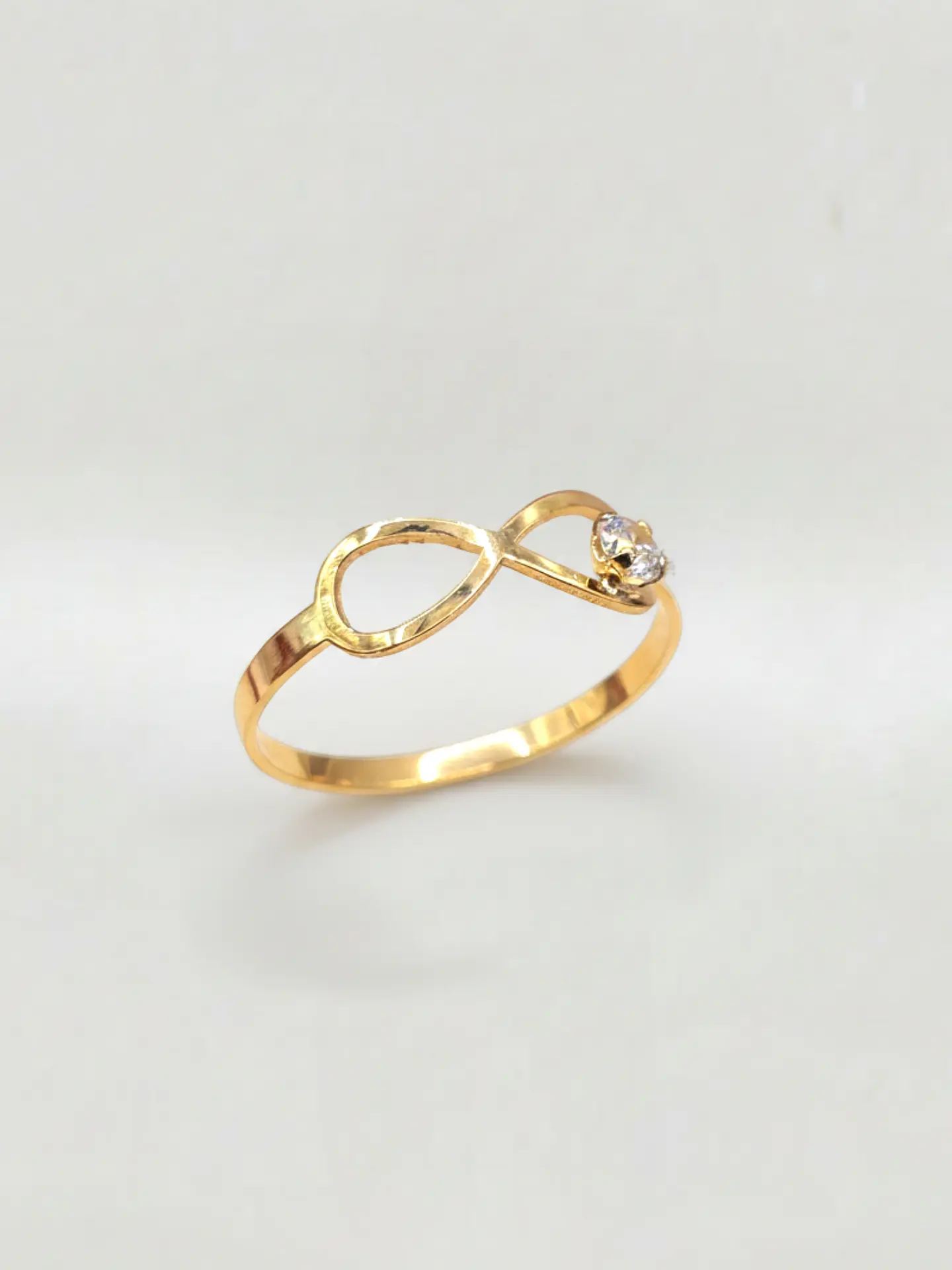 Anillo Infinito Destello de Circón Oro 18k 3