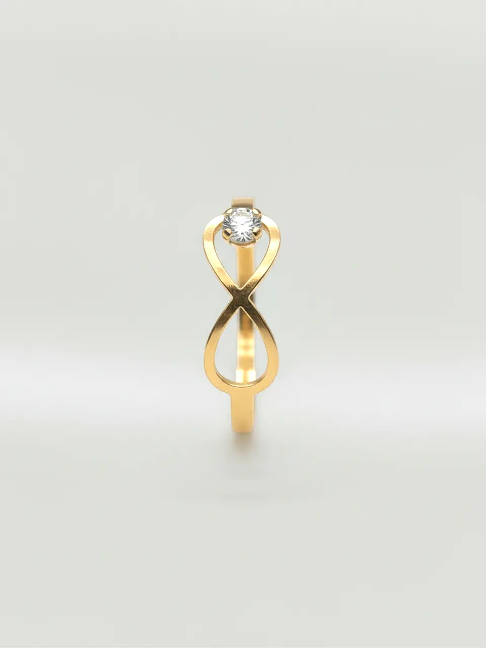 Anillo Infinito Destello de Circón Oro 18k 4