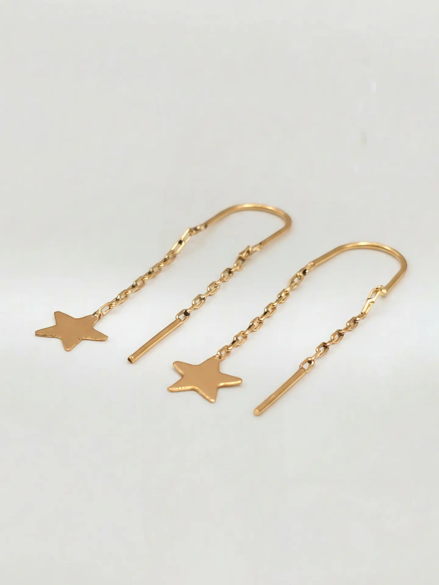 Aros Cadena con Estrella Fugaz Oro 18k 1