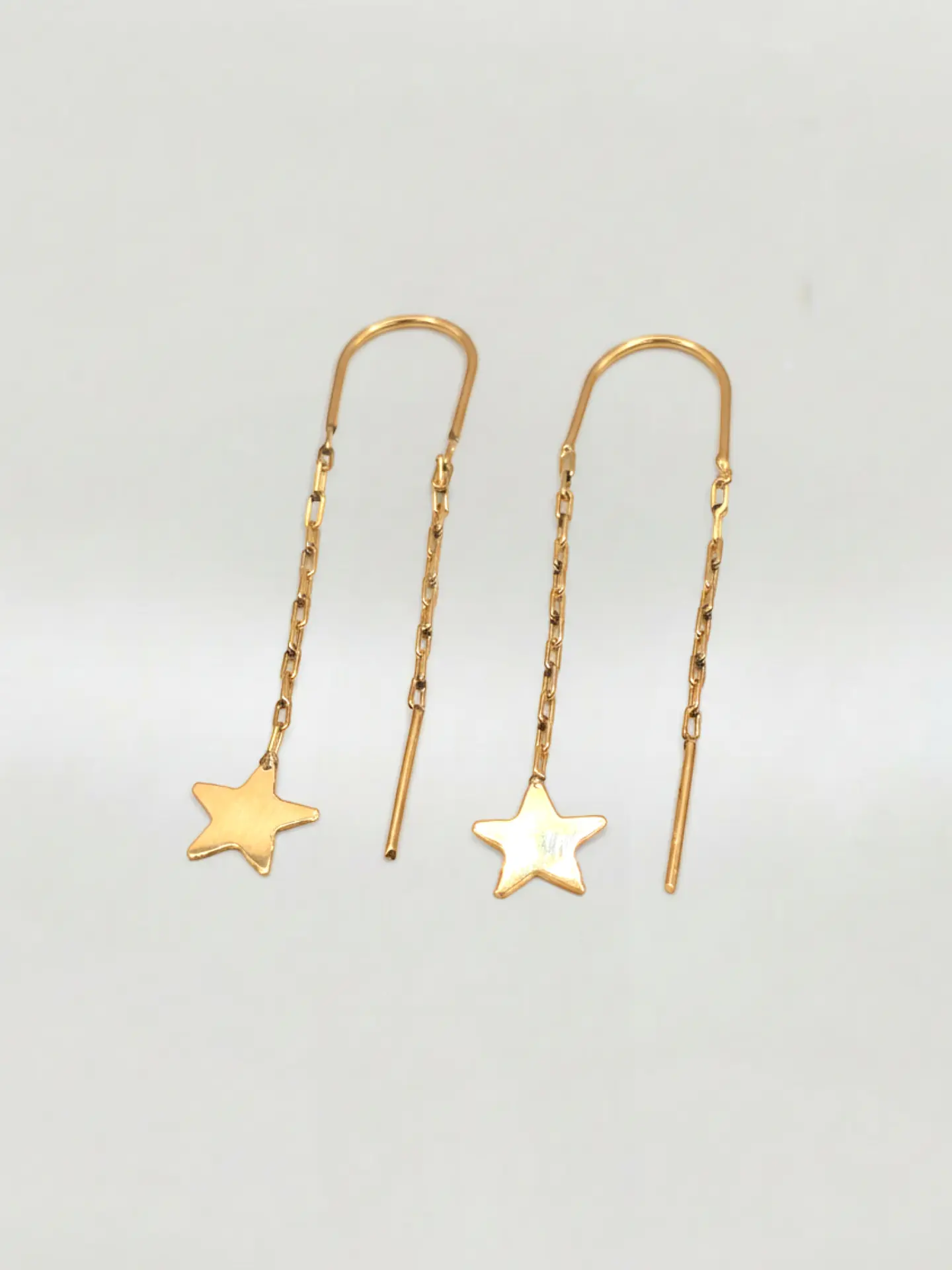 Aros Cadena con Estrella Fugaz Oro 18k 3