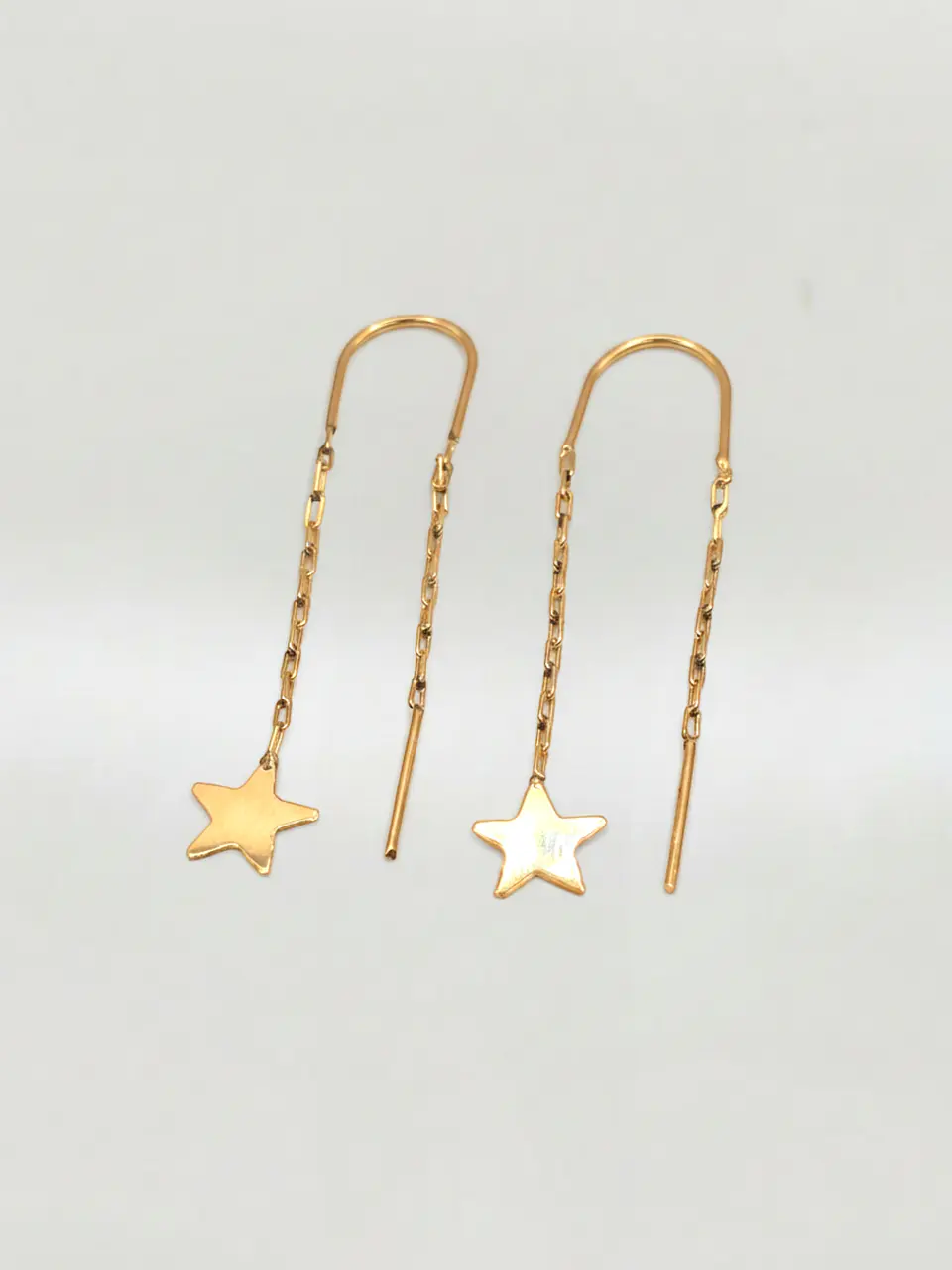 Aros Cadena con Estrella Fugaz Oro 18k 3