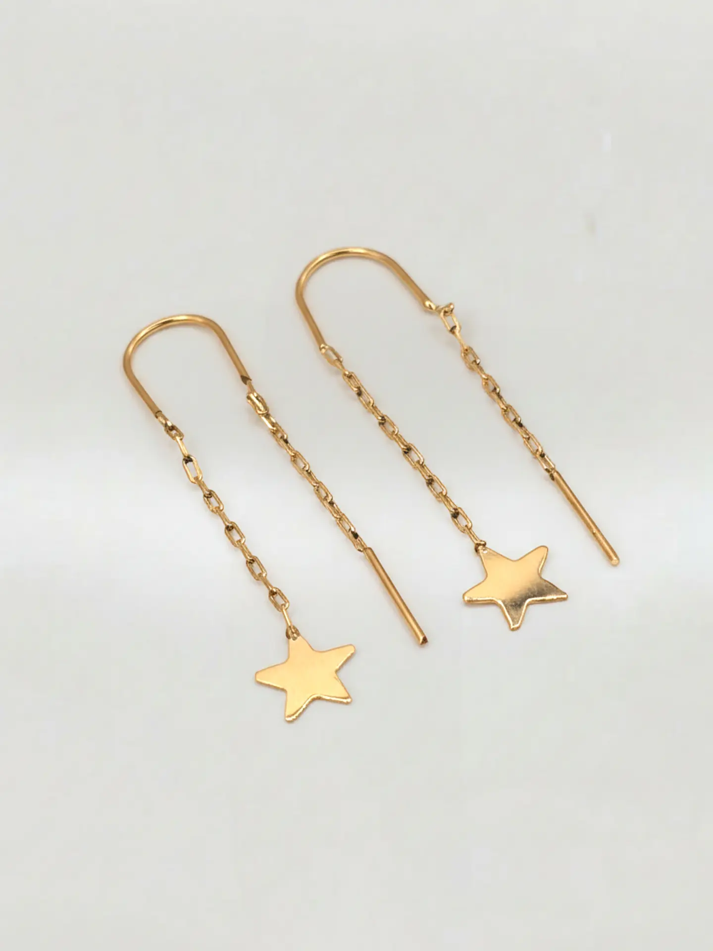 Aros Cadena con Estrella Fugaz Oro 18k 5