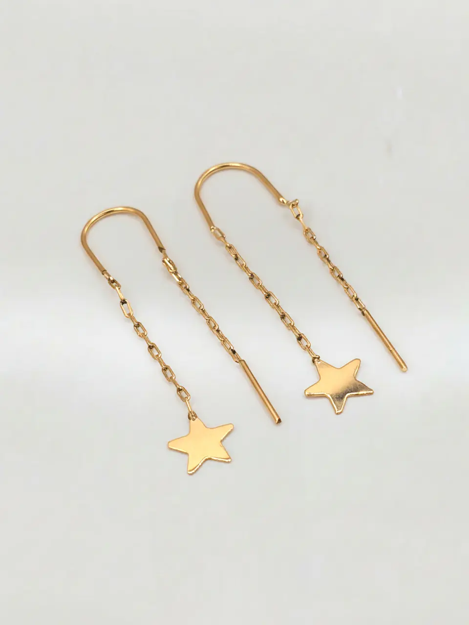 Aros Cadena con Estrella Fugaz Oro 18k 5