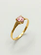 Anillo Chatón Corazón Rosa de Francia Oro 18k - Miniatura 2