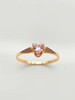 Anillo Chatón Corazón Rosa de Francia Oro 18k - Miniatura 1