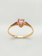 Anillo Chatón Corazón Rosa de Francia Oro 18k - Miniatura 3