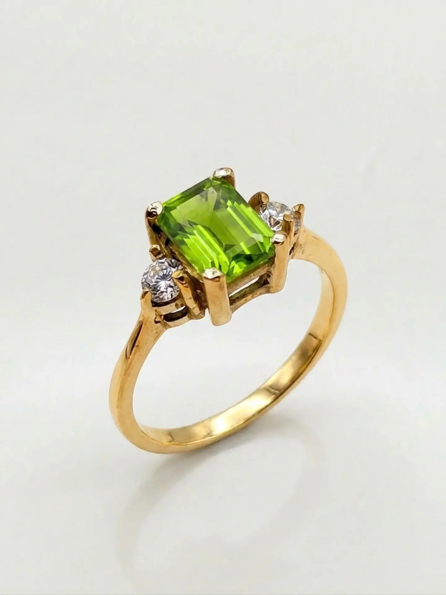 Anillo Reina Jardín de Esmeralda Oro 18k 5