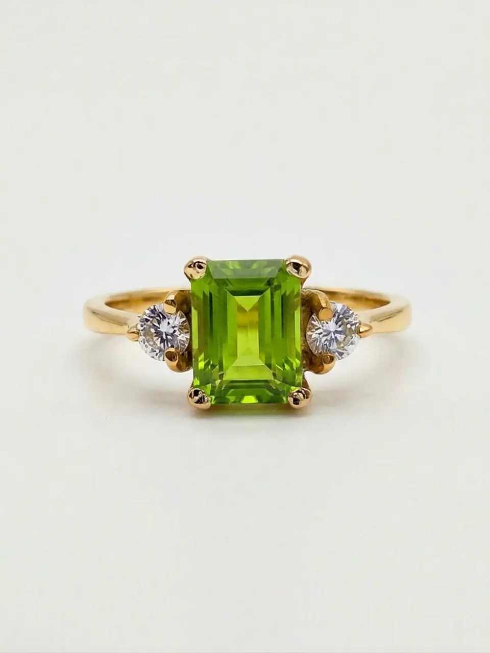 Anillo Reina Jardín de Esmeralda Oro 18k 1