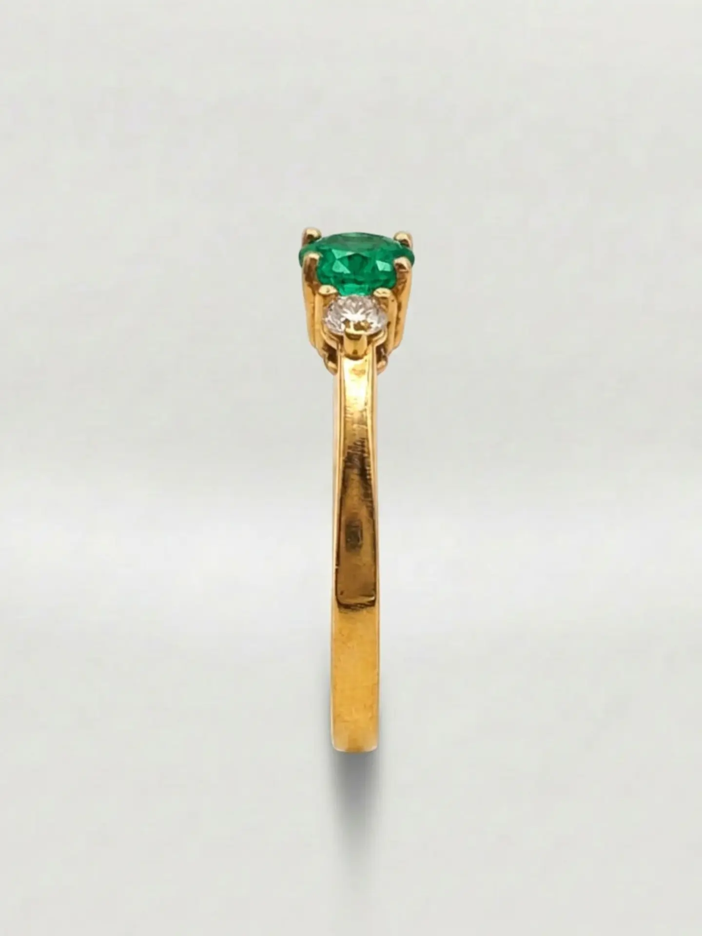 Anillo Princesa Jardín de Esmeralda y Circones Oro 18k 4