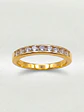 Anillo Medio Cintillo Resplandor Circón Oro 18k - Miniatura 1