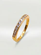 Anillo Medio Cintillo Resplandor Circón Oro 18k - Miniatura 5
