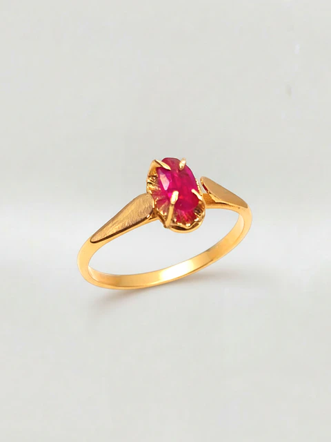 Anillo Chatón Oval Pasión de Rubí Oro 18k