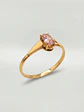 Anillo Chatón Oval Rosa de Francia Oro 18k - Miniatura 2
