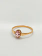 Anillo Chatón Oval Rosa de Francia Oro 18k - Miniatura 4