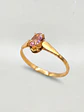 Anillo Chatón Oval Rosa de Francia Oro 18k - Miniatura 5