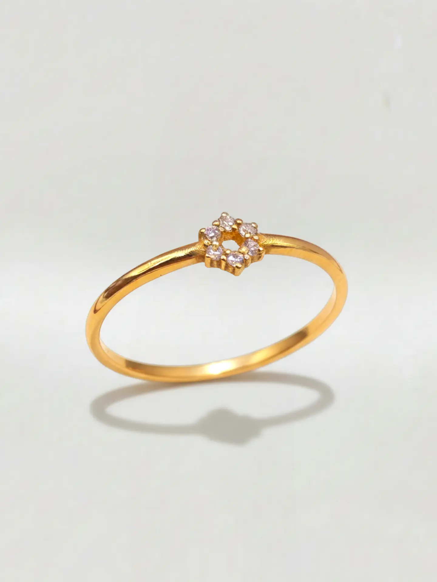 Anillo Estrella de Brillo Circones Oro 18k 5