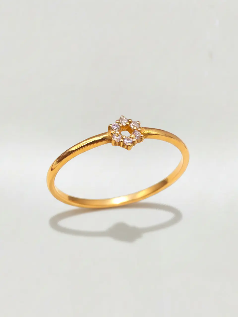 Anillo Estrella de Brillo Circones Oro 18k 5