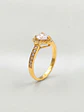 Anillo Medio Cintillo Corazón de Circón Oro 18k - Miniatura 7