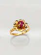 Anillo Flor de Rubí Pasión Oro 18k - Miniatura 3