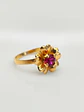 Anillo Flor de Rubí Pasión Oro 18k - Miniatura 4