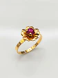 Anillo Flor de Rubí Pasión Oro 18k - Miniatura 6