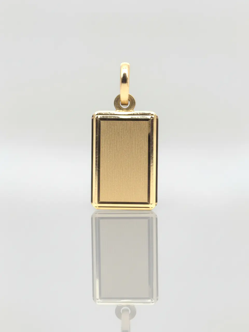Colgante Placa Bisel Identidad Oro 18k 1