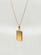 Cadena Identidad con Placa Bisel Oro 18k - Miniatura 1