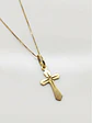 Cadena Veneciana Cruz Satín Sagrada Oro 18k - Miniatura 1