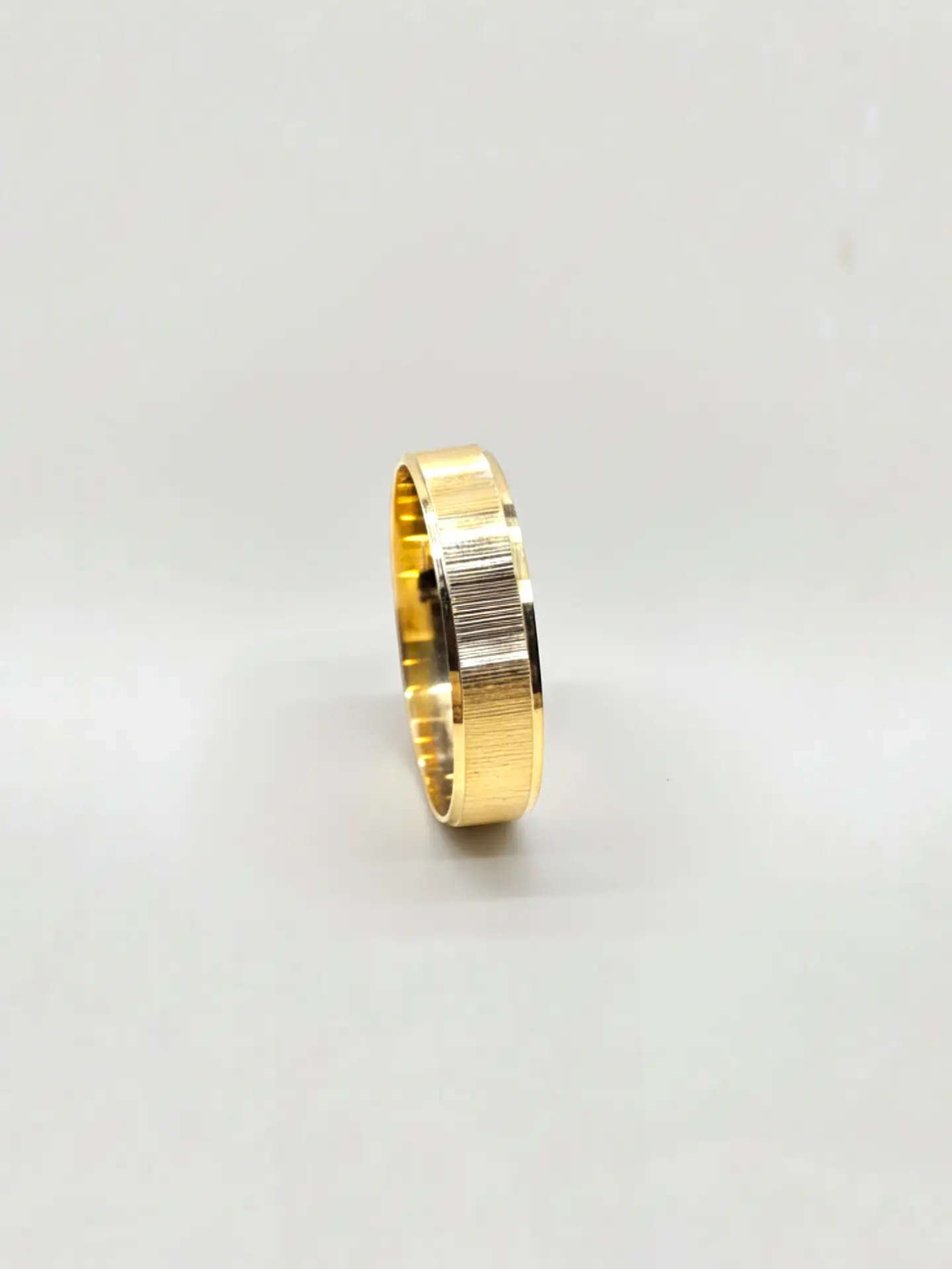 Argolla Individual Nupcial Mil Rayas Oro 18k 4