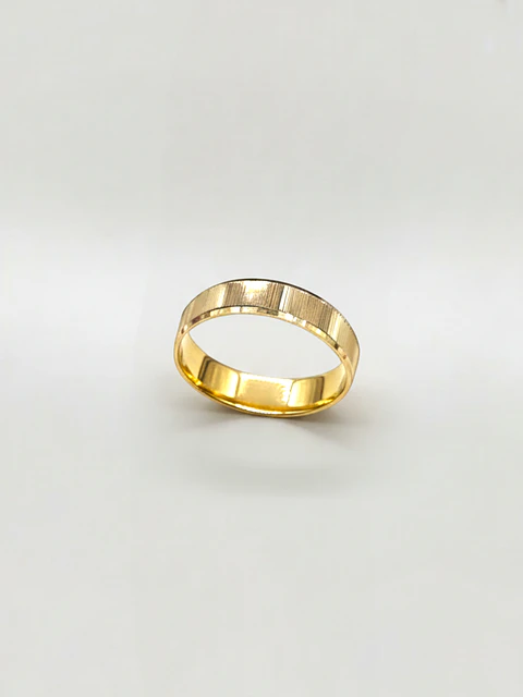Argolla Individual Matrimonio Mil Rayas Oro 18k