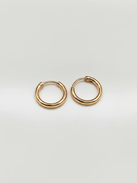 Aros Argolla Esplendor Tubular Oro 18k