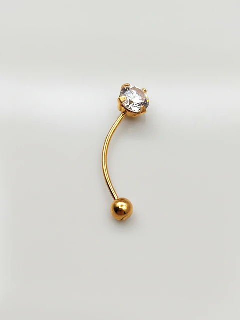 Piercing Destello Estelar y Esfera Oro 18k