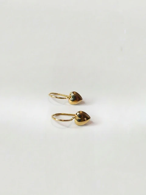 Aros Corazón Majestuoso Colgante Oro 18k