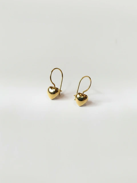 Aros Corazón Majestuoso Colgante Oro 18k