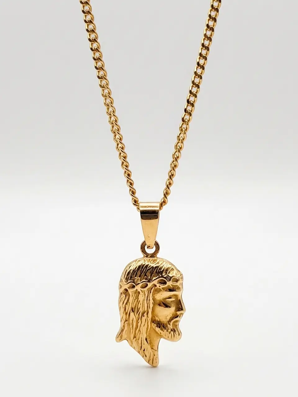 Conjunto Cadena Grumete y Cristo Fe Eterna Oro 18k 1