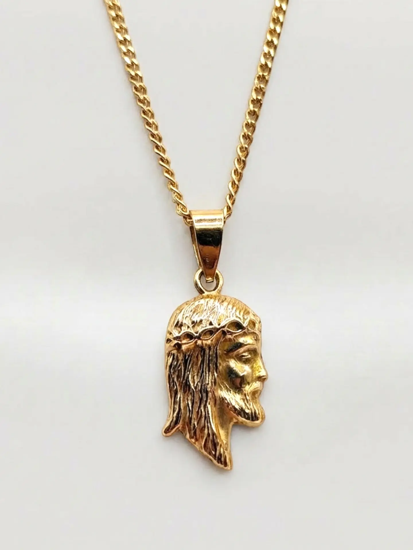 Conjunto Cadena Grumete y Cristo Fe Eterna Oro 18k 6