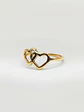 Anillo Almas Gemelas Doble Corazón Oro 18k - Miniatura 2