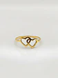 Anillo Almas Gemelas Doble Corazón Oro 18k - Miniatura 1