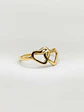 Anillo Almas Gemelas Doble Corazón Oro 18k - Miniatura 4