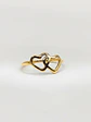 Anillo Almas Gemelas Doble Corazón Oro 18k - Miniatura 5
