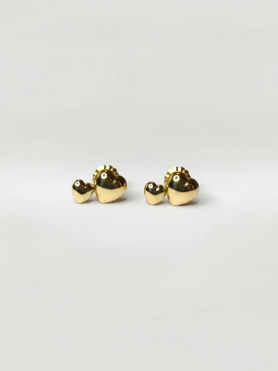 Aros Corazón Dual con Cierre Seguro Oro 18k 3