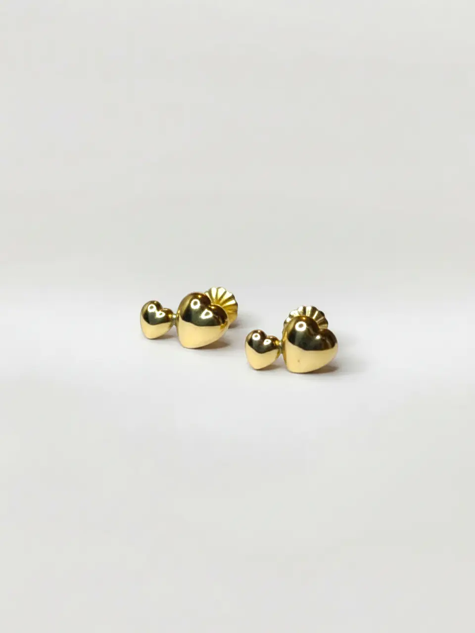 Aros Corazón Dual con Cierre Seguro Oro 18k 5