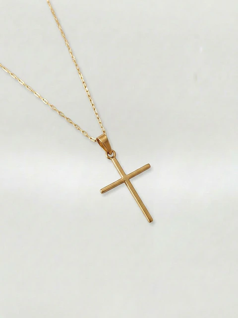 Cadena Devoción Clásica con Cruz Oro 18k