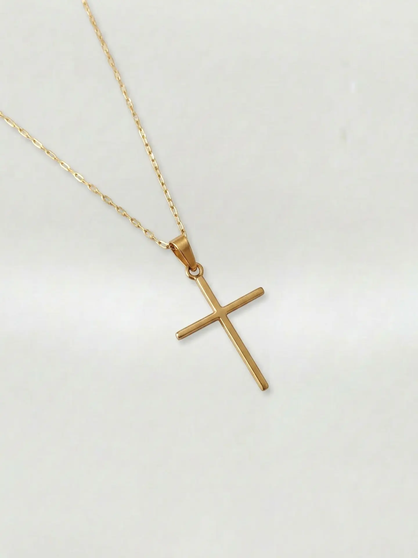 Cadena Devoción Clásica con Cruz Oro 18k 1
